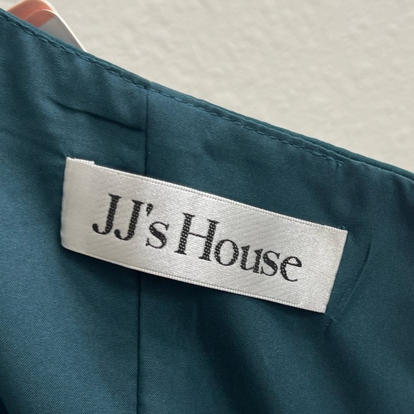 JJ’s‎ Emerald Green One Shoulder Floor Length Dress Size 4 - Picture 10 of 12